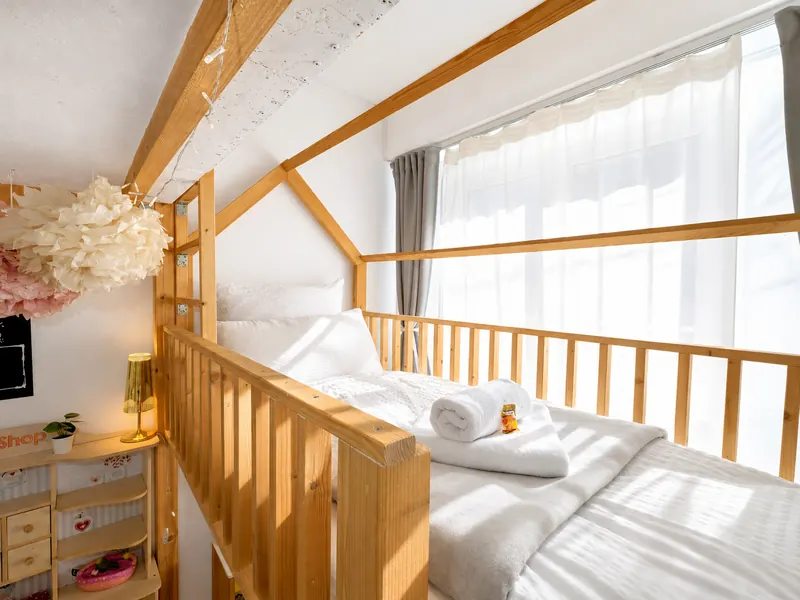Sleeping area in the kids room with loft bed – loft bed