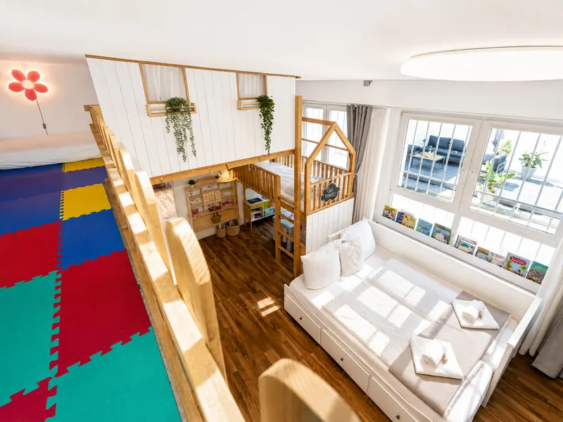 Sleeping area in the kids room with loft bed – loft bed